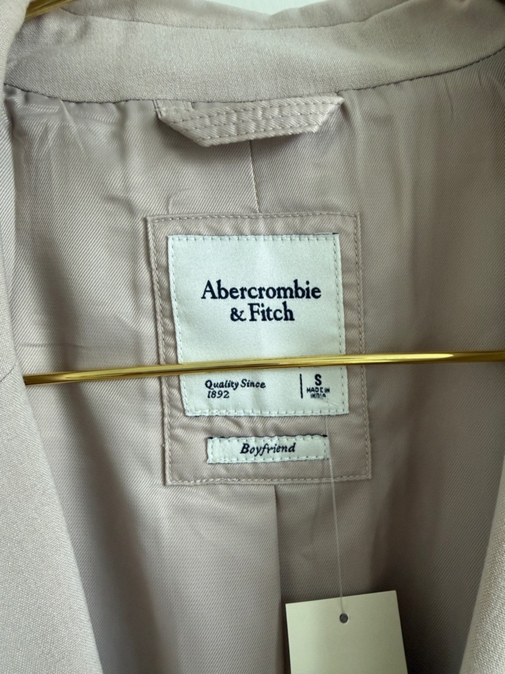 Abercrombie & Fitch Light Cream Single-Breasted Blazer - Picture 2 of 6